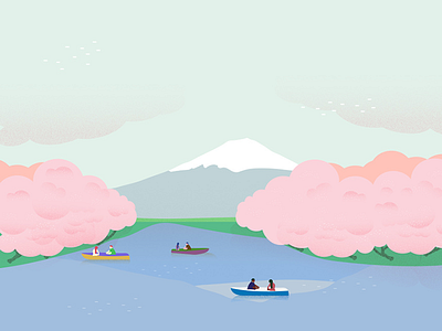 Cherry blossom in Japan :) blossom cherry blossom fuji illustrator japan spring
