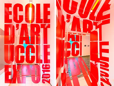 Anamorphosis anamorphosis art creation font lettering real red space type typeface typography