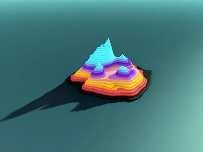 Quick Topogrpahy C4D ambient occlusion c4d cinema 4d gif gradient shadows topography
