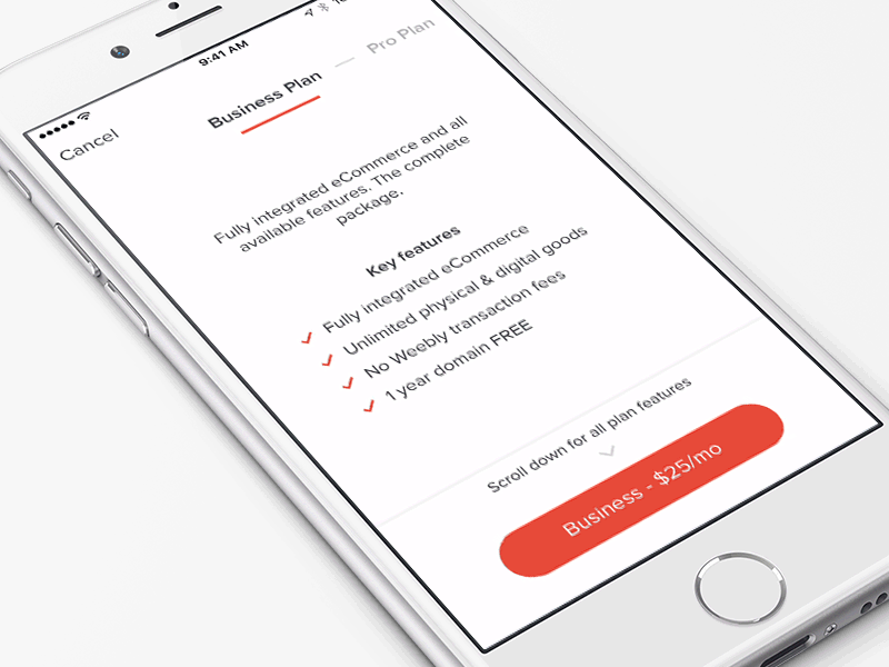 Mobile Upgrade Plan business interaction ios iphone plan red scroll swipe