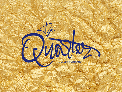 The Quarter lettering logo logotype quarter