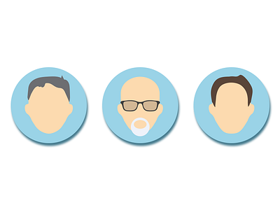 The Team avatar flat icons