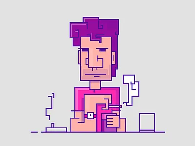 Bored alcohol character illustration lineart smoke vector