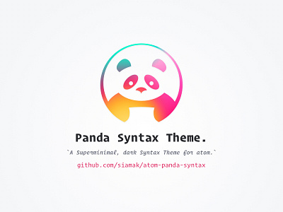 Panda Syntax Theme atomeditor circle colorful panda