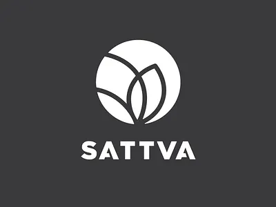 Sattva Healing Arts arts brand design flower healing icon logo massage