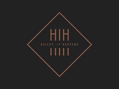 Hailey, It Happens Logo band dark diamond logo typography