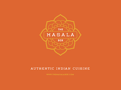 The Masala Box badge brand curry food truck icon india logo malmö restaurant stamp thick line