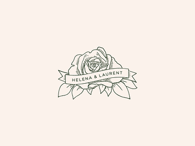 Helena & Laurent banner branding icons identity illustration rose sub marks tattoo