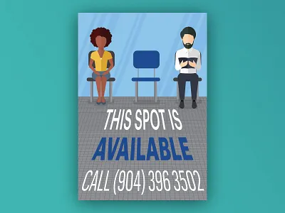This Spot is Available ad available illustration newspaper people sitting spot