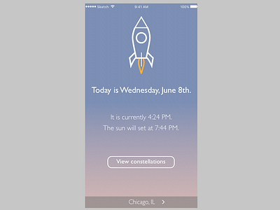 Stargazers App Idea ios mobile rocket stars ux wireframe