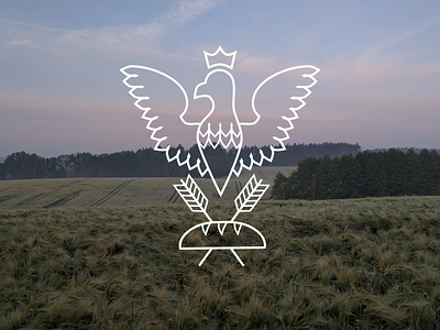 Detail from our Poland campaign bread eagle illustration line wheat