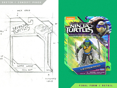 TMNT Out of the Shadows Retail Packaging branding hro layout packaging sketch tmnt turtles