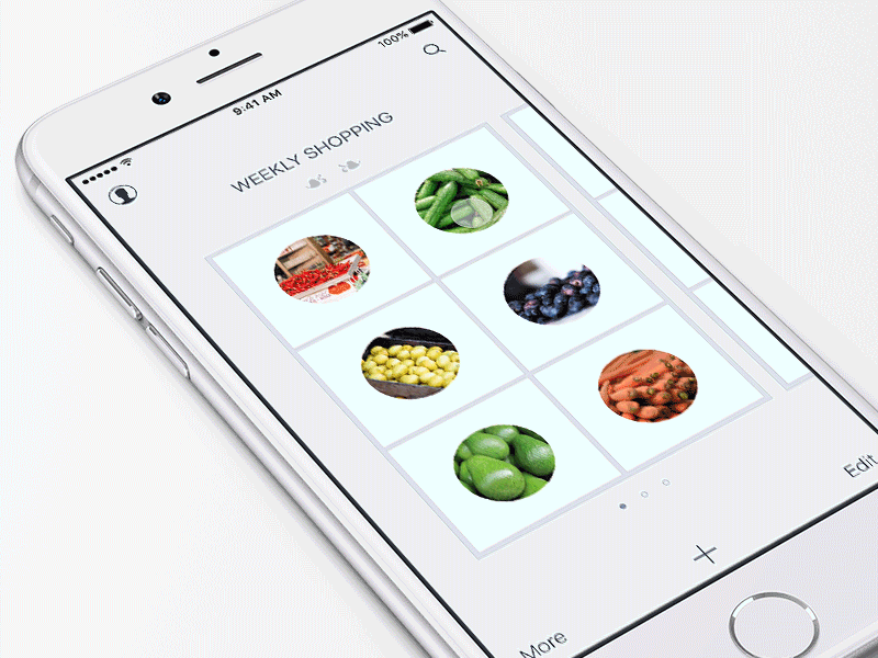 Shopping List animation ios shopping list ui