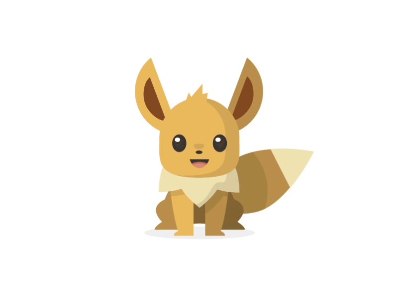 Eevee animation brown cute eevee illustrator motion pokemon