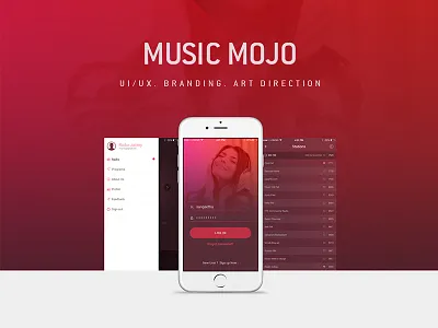 MUSIC MOJO fflat ui ios iphone app mobile app music player