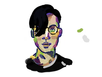 selfie character illustration painting portrait study