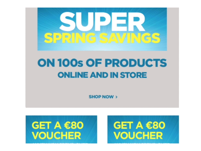 Newsletter campaign for Curry's Ireland (May 2016) mobile optimised newsletter technology