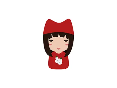 Red Hood flat illustration girl hood little red