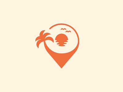 Idea for a travel booking website, but this time modified a bit. beach branding icon identity logo travel