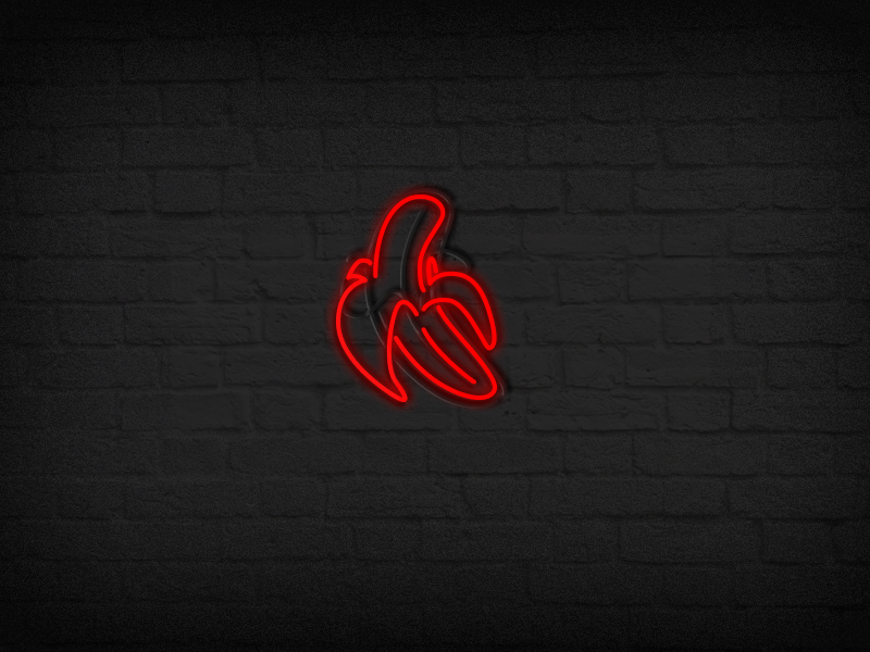 Neon Banana animation banana illustration neon photoshop sign