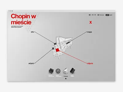 Chopin In The City - Website branding identity logo logotype map minimal music piano ui ux webdesign website