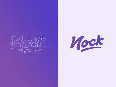 Nock Nock! calligraphy custom knock logo logotype mark nock type