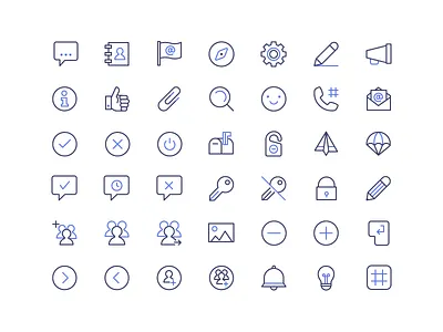 Blink Icons create icon iconography interface lock mail mention notification team ui user