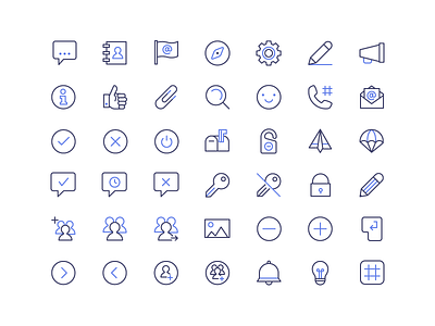 Blink Icons create icon iconography interface lock mail mention notification team ui user