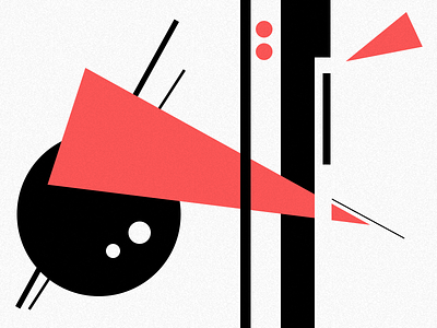 Red / Black II abstract art circle constructivism forms lines russia simple sketch
