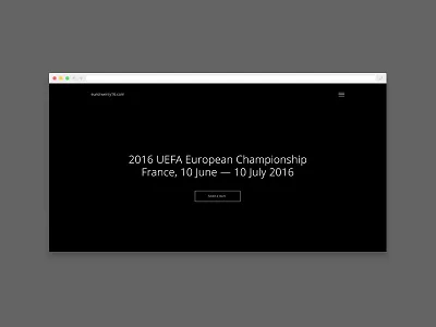Nearly ready now — EuroTwenty16.com 2016 data digital euro football layout responsive sport web