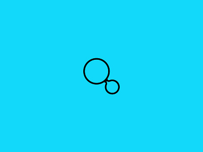 Q + Molecule aqua circles cyan data edwin carl capalla information letter minimal molecule monogram seo