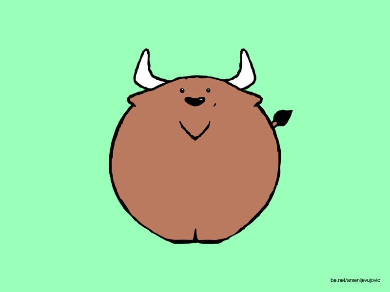 Animals - 36 - Buffalo animal animals animation buffalo buffalos characterdesign graphic illustration motion motiongraphics wild zoo