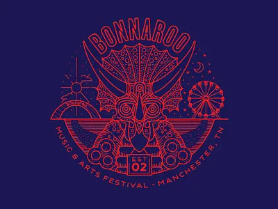 Bonnarooasaurus bonnaroo dinosaur illustration triceratops