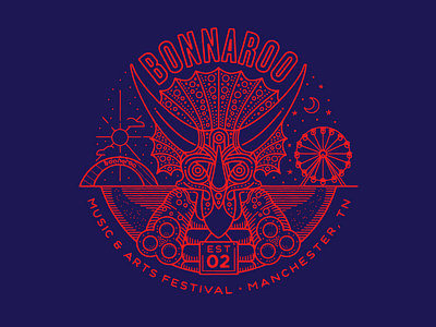 Bonnarooasaurus bonnaroo dinosaur illustration triceratops