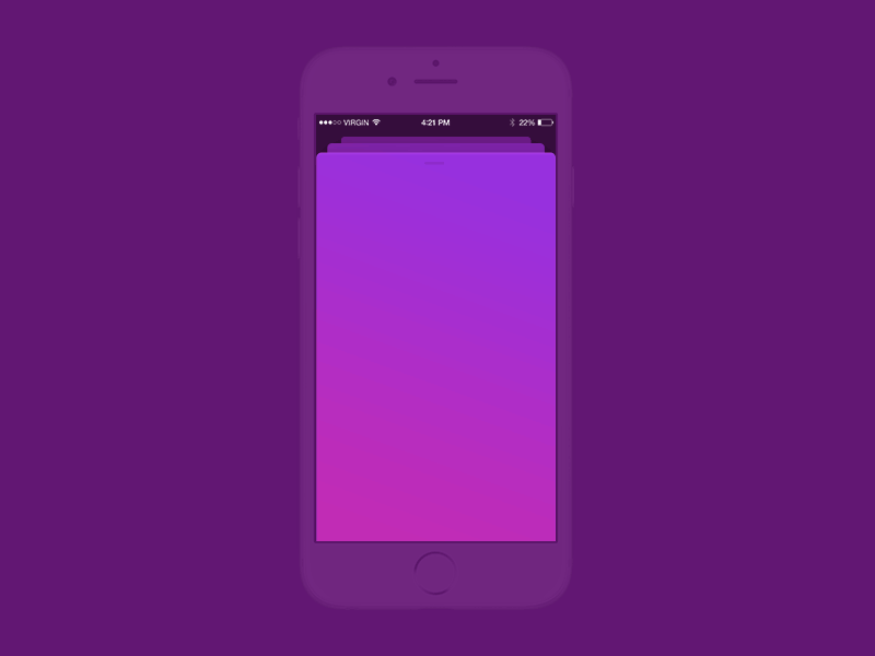 card drop-menu design gif ios mobile navigation ux