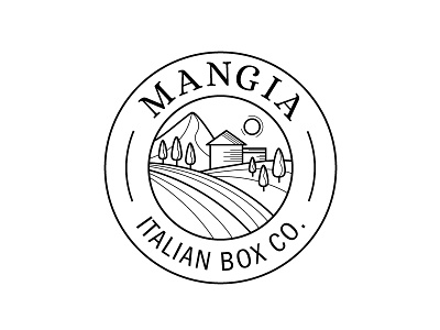 Mangia lofo box emblem food icon italy logo traditions