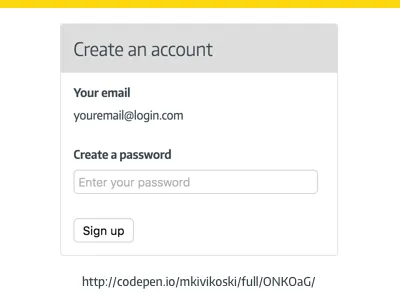 Create Account - Show/Hide Password (working code in low fi) create account login low fidelity password password ux