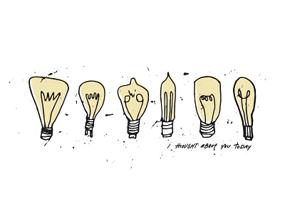 Light Bulbs drawing hand drawn hand type hand typography illustration lettering shapes sketch texture typography