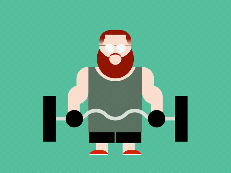 Bronson action bronson animation bronson dumbbell gym motion design sport