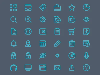 Allexis Iconset icon icon set outline ui