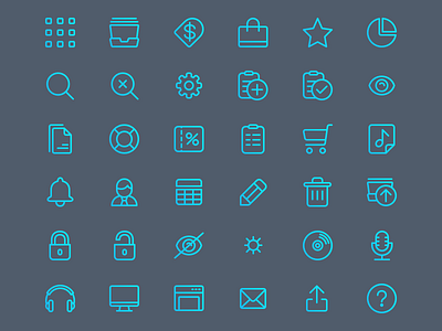 Allexis Iconset icon icon set outline ui
