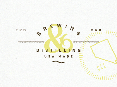 Brewing & Distilling ampersand badge branding brewing distilling handlettering handtype nevada reno typography