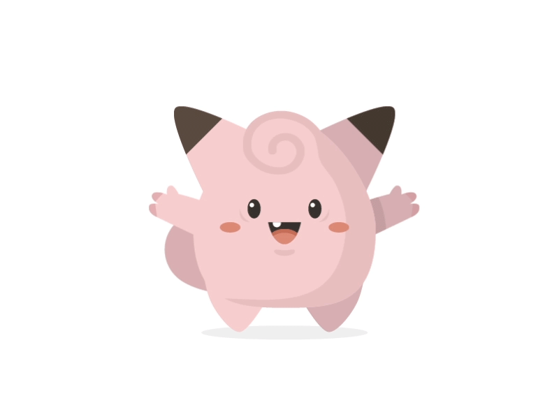 Clefairy animation clefairy cute dancing fairy illustration little pink pokemon