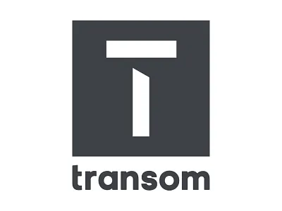 Transom Logo branding logo t typography