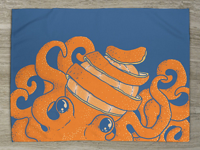 Vitamin Sea citrus home octopus rug sea vitamin