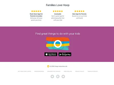 Hoop Web Footer badges download footer hoop icon icons purple stars trust web