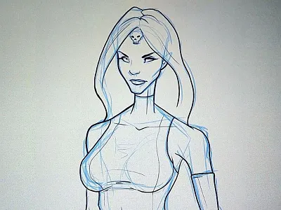 Mystique Sketch cintiq drawing female marvel mystique sketch superhero villain xmen