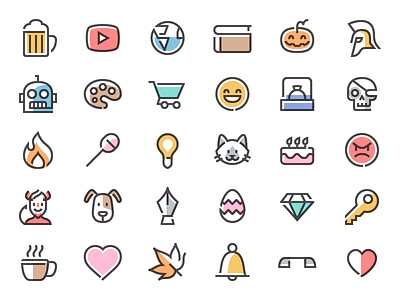 Simple Line Free Icons Pack color design flat free glyph icon icons line simple svg vector