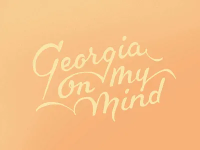 Georgia On My Mind atlanta georgia hand lettering icon lettering logo peach type typography wordmark