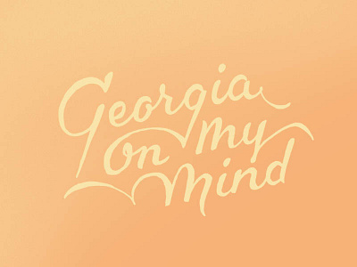 Georgia On My Mind atlanta georgia hand lettering icon lettering logo peach type typography wordmark